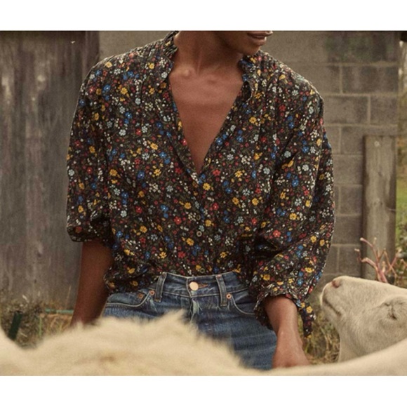 Doen Tops - Doen size M Floral Button-Up Blouse, worn 2x